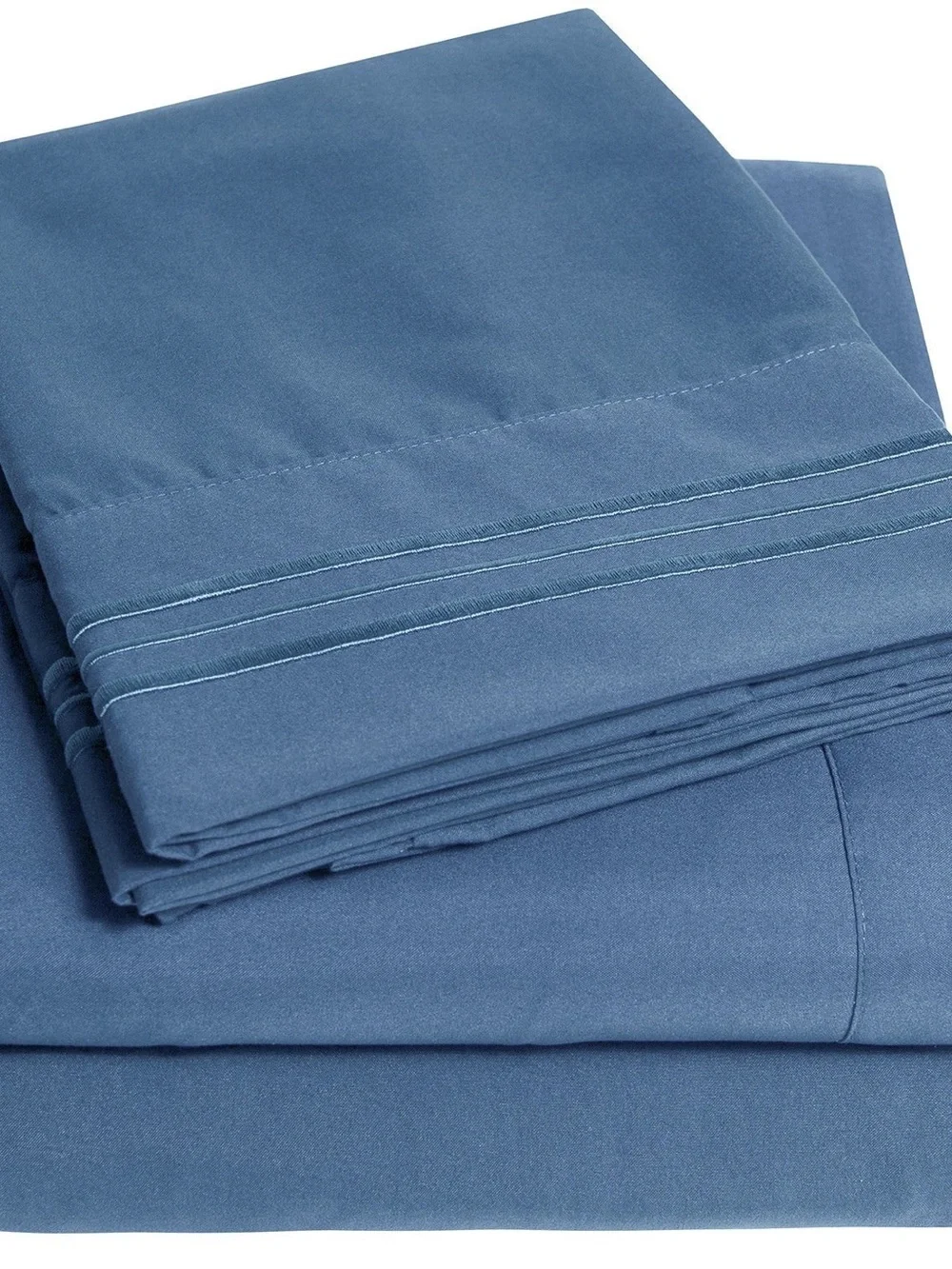 Sweet Home Collection Queen 4-Piece Sheet Set Denim Blue